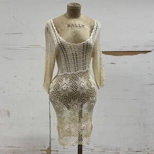 Y2K Vintage Morgan de Toi Crochet "Spider Web" Dress